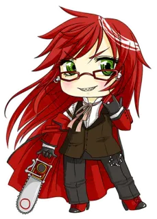 Grell - Black Butler :: @TgSticker whatsapp stickers