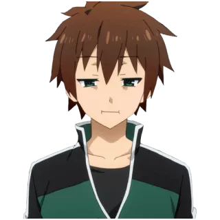 😑 Kazuma Satou KonoSuba Anime, Konosuba, Kazuma, Satou, Isekai, Comédia, Aventura, Mangá telegram sticker