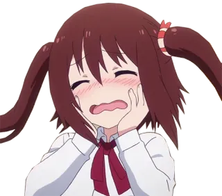 😰 anime, chica, llorando, molesta, emocional telegram sticker