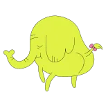 🐘 Tree Trunks Adventure Time cartoon, animated, elephant, cute, pink bow, yellow, Tree Trunks, Adventure Time telegram sticker