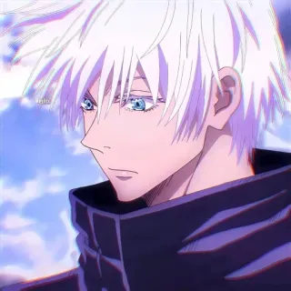 🍂 Satoru Gojo Jujutsu Kaisen アニメ, マンガ, 五条, 呪術廻戦, 五条悟, 白髪, 青い目 telegram sticker