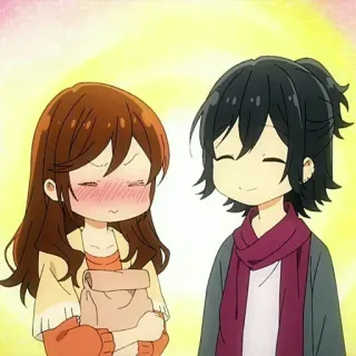 ❤ Anime, Romantik, Paar, Süß, Errötend telegram sticker