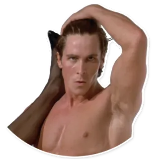 👠 Patrick Bateman American Psycho american psycho, patrick bateman, christian bale, filme, terror, anos 80, serial killer telegram sticker