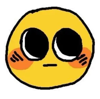 💋 이모지, 귀여운, 노란색, 얼굴, 표정, 볼터치 telegram sticker