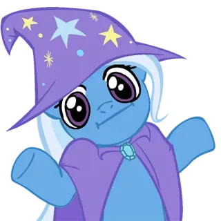 🙂 Pony, Magie, Cartoon, Zauberer, Sterne, süß telegram sticker