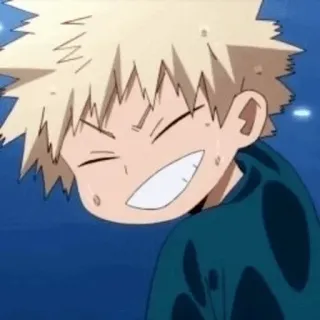 😁 Bakugo Katsuki My Hero Academia อนิเมะ, มังงะ, ฮีโร่, ยิ้ม, เด็กผู้ชาย telegram sticker