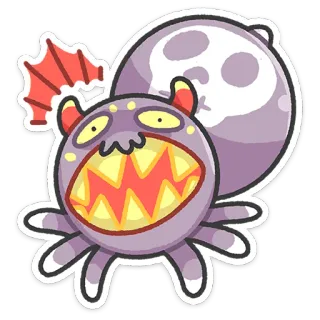 😡 monstro, criatura, desenho animado, halloween, assustador, fofo whatsapp sticker