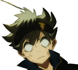 😳 Asta Black Clover 아스타, 블랙 클로버, 애니메이션, 만화, 캐릭터, 스티커 telegram sticker