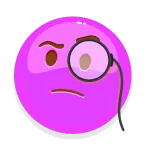 🧐 monokel, lila, gesicht, ausdruck, schick, aufkleber telegram sticker