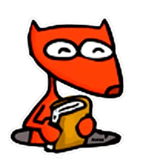 📚 renard, dessin animé, animal telegram sticker