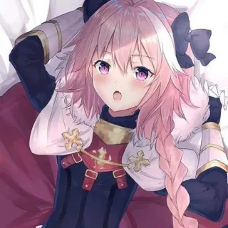 😝 Astolfo Animé, Manga, Personnage, Illustration, Kawaii, Art telegram sticker