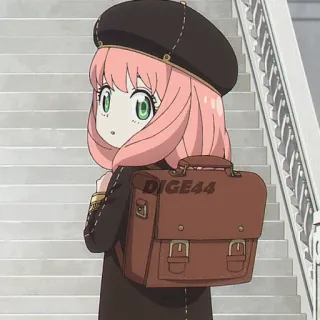 🏦 Anya Spy x Family DIGE44 Anime, Cartone animato, Ragazza, Spy x Family, Anya telegram sticker