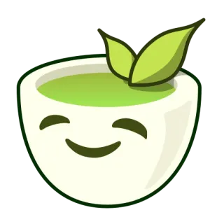 🍵 Tee, Getränk, Tasse, Kawaii, lächelnd whatsapp sticker