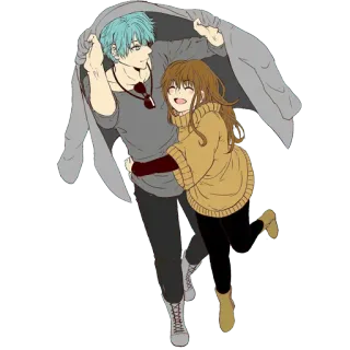 ❤️ Anime, Coppia, Amore, Romance, Cartoni animati, Amicizia telegram sticker