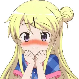 😁 Anime, Cartone animato, Carino, Ragazza, Rossore telegram sticker