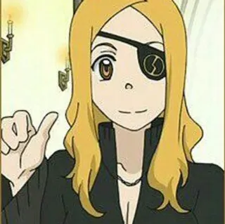 🌟 Marie Mjolnir Soul Eater anime, teacher, patch, woman, soul eater whatsapp sticker
