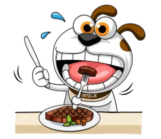 Smiling Dog @tikelku telegram stickers