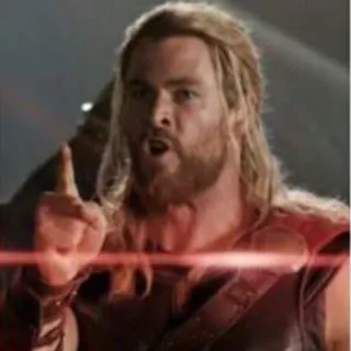 😡 Thor Thor, dedo corazón, Marvel, Vengadores telegram sticker
