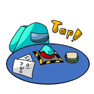 🗣 Among Us Tap! Among Us, Reunião de emergência, Impostor, Gaming, Crewmate, Botão telegram sticker
