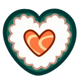 ❤️ cartoon, cute, kawaii, green, smiling face telegram sticker