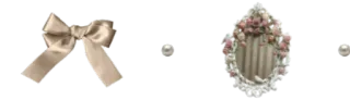 🤩 fiocco, perla, floreale, vintage, decorativo telegram sticker