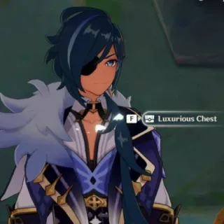 💎 Kaeya Genshin Impact Luxurious Chest anime, game, character, eye patch, genshin, kaeya telegram sticker