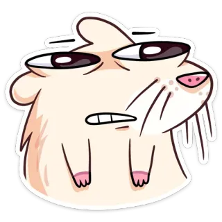 😬 Hamster, Meme, Lustig, Tier, Cartoon whatsapp sticker