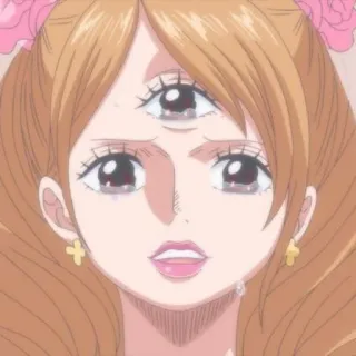 💞 Charlotte Pudding One Piece anime, manga, Charlotte Pudding, One Piece, three eyes, character, girl telegram sticker