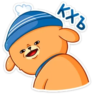 🤨 КХБ 熊, 帽子, 卡通, 角色, 可爱 telegram sticker