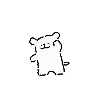 💬 dễ thương, hoạt hình, động vật, chó, trắng, đơn giản, phác thảo telegram sticker