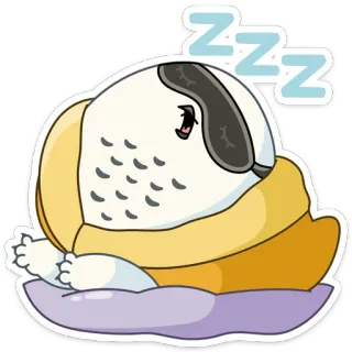 😴 ZZZ dormindo, animal, sono, fofo, desenho animado telegram sticker