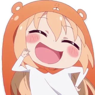 😄 Umaru Doma Himouto! Umaru-chan umaru, аниме, манга, милый, толстовка, счастливый, смешной telegram sticker
