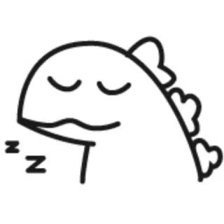 🦖 ZZZ dinosaure, dormir, mignon, dessin animé, détente, zzz telegram sticker