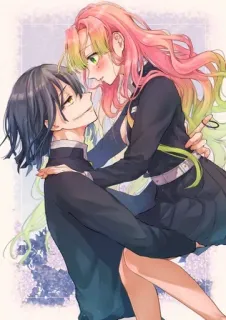 ❤️ Mitsuri Kanroji Demon Slayer Anime, Pasangan, Romansa, Cinta, Lucu, Demon Slayer, Fanart telegram sticker