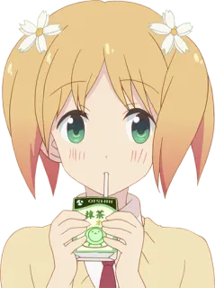 🥤 OISHII Anime, Menina, Bebida, Suco, Fofo, Japonês, Oishii telegram sticker
