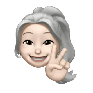 💍 emoji, memoji, peace sign, digital sticker, cartoon character telegram sticker