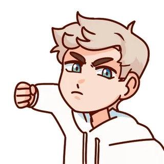 👊 cartoon, man, person, character, angry telegram sticker