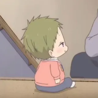🥺 baby, child, anime, cartoon, sitting, toddler telegram sticker