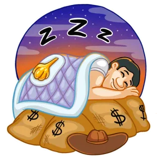 😴 ZZZ sommeil, argent, richesse, rêve, dessin animé, zzz, dormir whatsapp sticker
