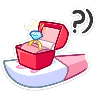 💍 ring, engagement, wedding, diamond, proposal, love, marriage telegram sticker