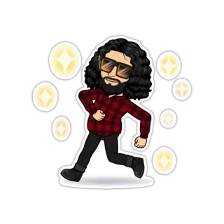 😎 Ảnh đại diện, Hoạt hình, Đàn ông, Kính râm, Bitmoji telegram sticker