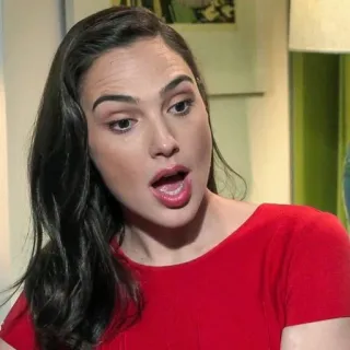 😲 Gal Gadot celebrity, woman, actress, portrait, red dress telegram sticker