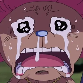 😭 Tony Tony Chopper One Piece Desenho animado, Anime, Chorando, Triste, Emoção, One Piece, Tony Tony Chopper telegram sticker