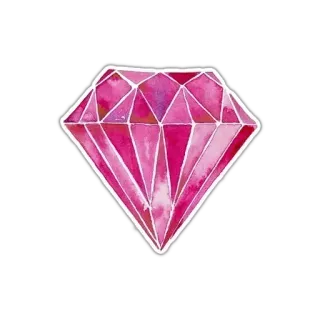 💎 Diamant, Edelstein, Rosa, Schmuck, Aquarell, Funkeln telegram sticker