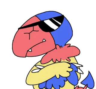 😎 dinossauro, desenho animado, óculos de sol, legal, colorido telegram sticker