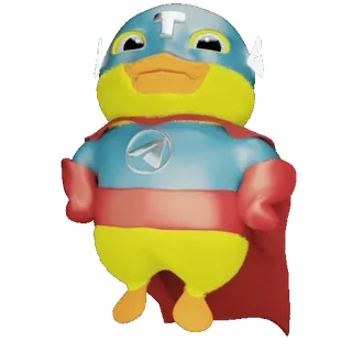 🦸 duck, superhero, cartoon, sticker telegram sticker