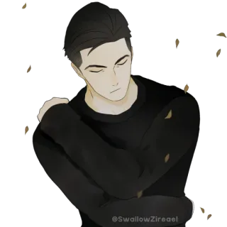 🤗 @SwallowZirael arte, arte digital, personaje, anime telegram sticker