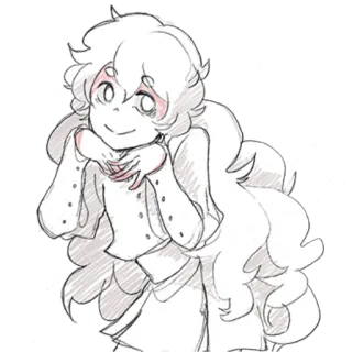 😏 character, drawing, cartoon, illustration, art telegram sticker