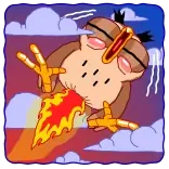 😤 猫头鹰, 卡通, 火焰, 天空, 云, 动物 telegram sticker