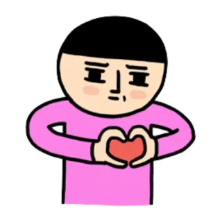 ❤ serce, miłość, postać, kreskówka telegram sticker